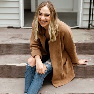 Madewell cognac coat sz S